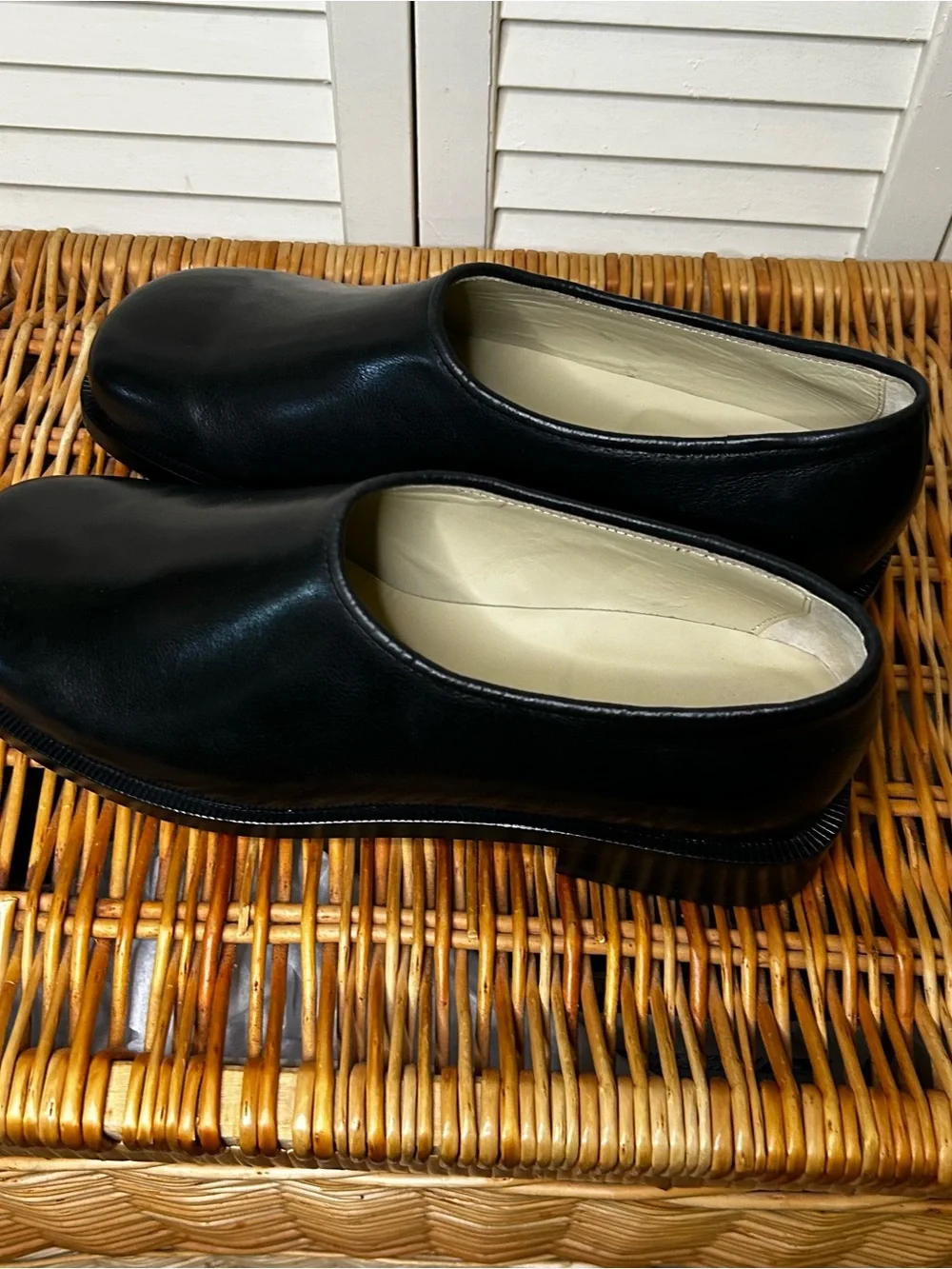 LEMAIRE Anatomic Slip on in Leather Loafers In Shiny Black Men’s 42